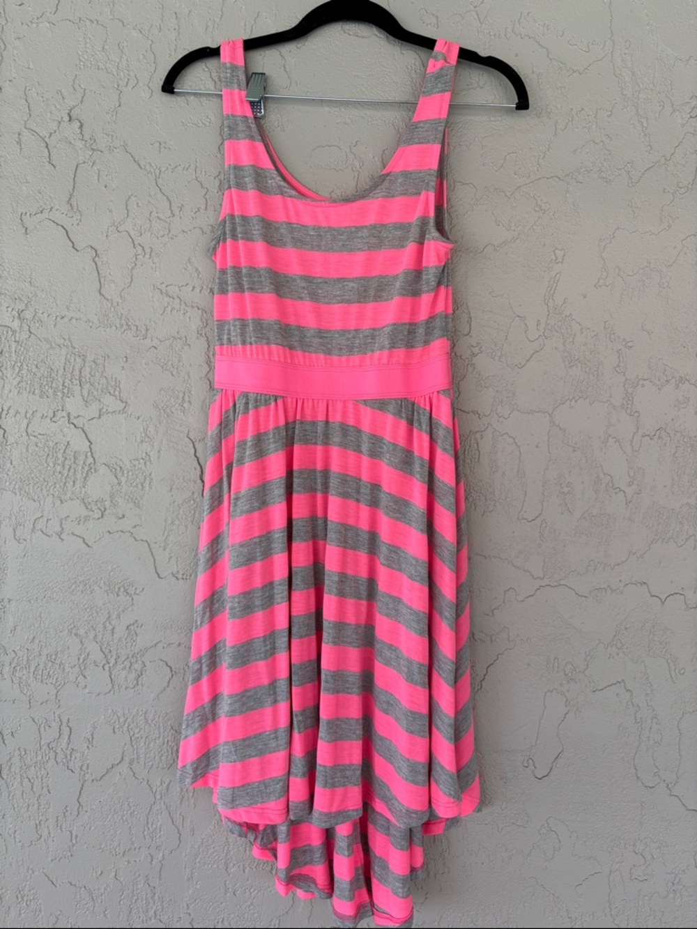 Event Pink and Gray Striped Sleeveless Maxi Dress